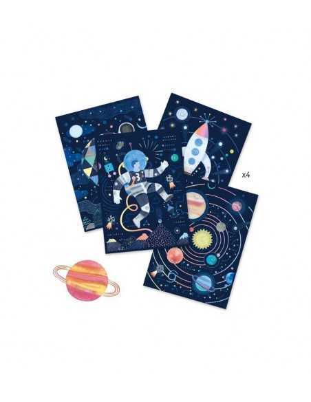 Cuadros para Rascar Misión Cosmos de Djeco Cuadros para Rascar Misión Cosmos de Djeco