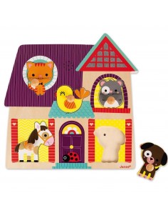 Puzzles Encajable con sonido My Little Friends Janod