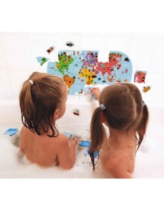 Puzzle Mapa del Mundo para el baño Janod 2