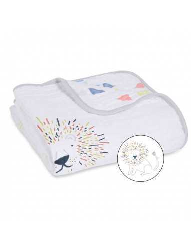 Manta para bebé Aden Anais estampado Leon