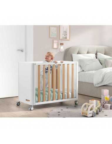 Minicuna colecho Cotinfant DOCO Sleeping Style blanca y madera