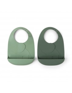Pack 2 Baberos de Silicona Peekaboo de Done by Deer