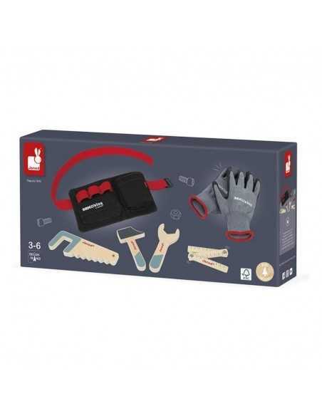 Set Herramientas Guantes y Cinturón Brico Kids de Janod Set Herramientas Guantes y Cinturón Brico Kids de Janod