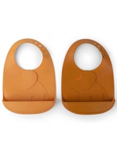 Pack 2 Baberos de Silicona Peekaboo de Done by Deer 2