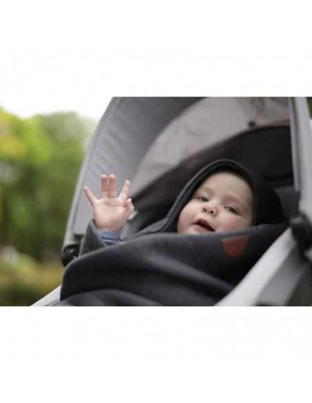 Saco arrullo bebé Baby Wrap Dark Grey Star de Voksi Saco arrullo bebé Baby Wrap Dark Grey Star de Voksi