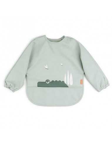 Babero con Mangas Sea Croco gris de Done by Deer Babero con Mangas Sea Croco gris de Done by Deer