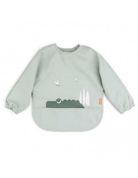 Babero con Mangas Sea Croco gris de Done by Deer Babero con Mangas Sea Croco gris de Done by Deer