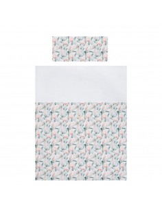 Funda nórdica + Funda de Almohada 120x150 Flamingo Bimbidreams