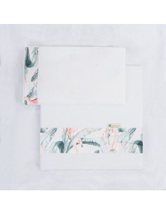 Comprar juego sabanas tres piezas minicuna 80x50 Flamingo | Bimbidreams