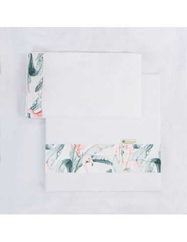 Comprar juego sabanas tres piezas minicuna 80x50 Flamingo | Bimbidreams