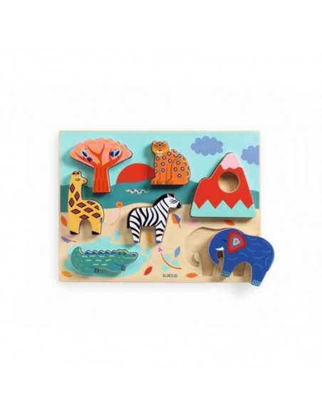 Comprar Puzzle Encajable Savana Story de Djeco | Tiendas en Madrid