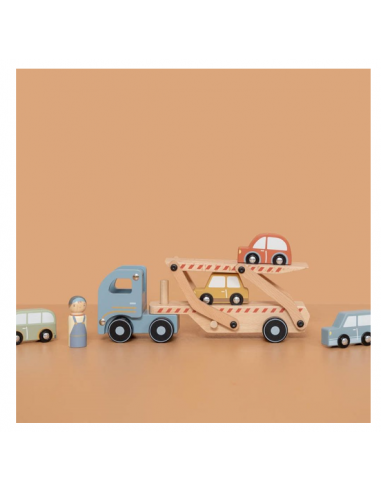 Camión de Transporte de coches de madera de Little Dutch | Tienda de juguetes en Madrid Camión de Transporte de coches de madera de Little Dutch | Tienda de juguetes en Madrid