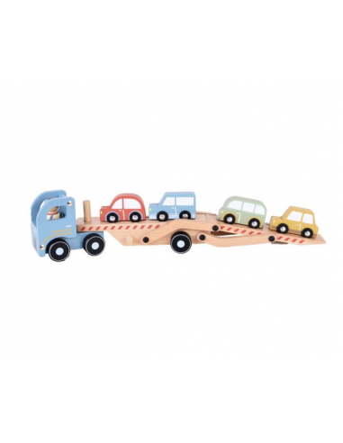 Camión de Transporte de coches de madera de Little Dutch | Tienda de juguetes en Madrid Camión de Transporte de coches de madera de Little Dutch | Tienda de juguetes en Madrid