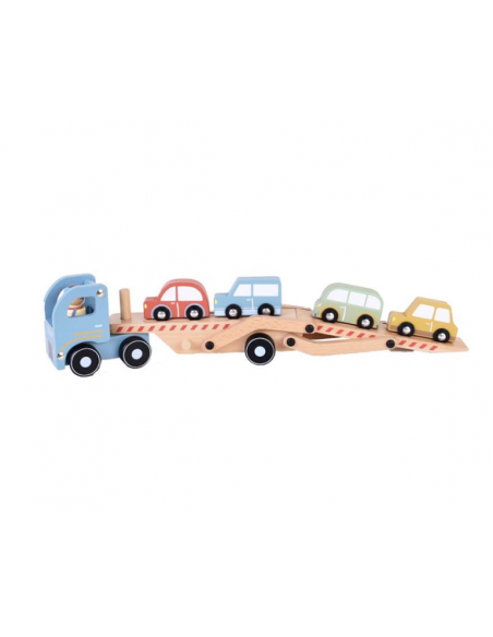 Camión de Transporte de coches de madera de Little Dutch | Tienda de juguetes en Madrid Camión de Transporte de coches de madera de Little Dutch | Tienda de juguetes en Madrid