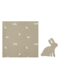 Comprar Muselina de Bambú con dou dou de Bunny 115 x 115cm Bimbidreams| Muselinas grandes