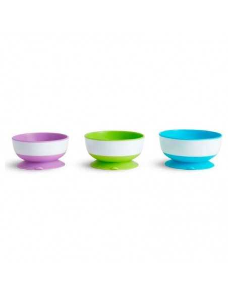 Pack 3 cuencos con ventosa Stay-Put de Munchkin Pack 3 cuencos con ventosa Stay-Put de Munchkin