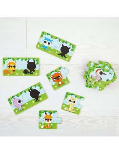 Juego educativo de reconocimiento de sombras de animales