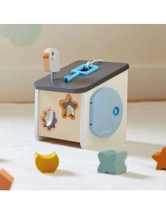Juego de reconocer formas y motricidad de casita de pajaros de Janod 2