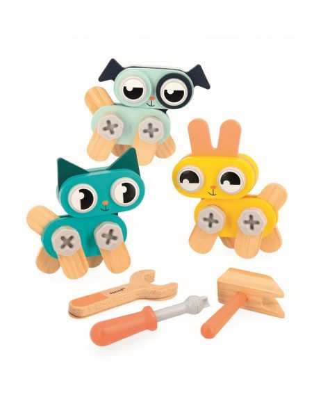 Brico'Kids Pequeños Animales Para hacer Bricolaje de Janod | Creatividad y Diversión