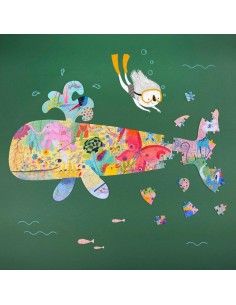 Puzzle Art Ballena de Djeco: 150 Piezas de Diversión Artística 2
