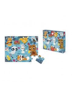 Puzzle táctil Los Animales del Bosque de Janod 2