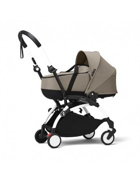 Bassinet capazo Cochecito YOYO 3 chasis blanco textil taupe