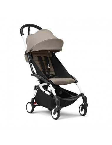 Silla de paseo yoyo 3 Chasis blanco textil taupe