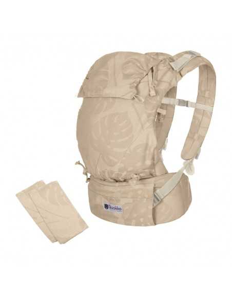 Mochila Portabebés Quokkababy E-Carrier Taupe Leaves Mochila Portabebés Quokkababy E-Carrier Taupe Leaves