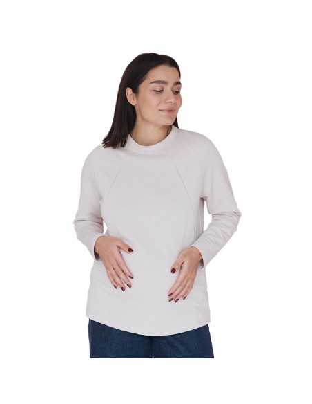 Sudadera de Maternidad y Lactancia Love and Carry - Ivory Sudadera de Maternidad y Lactancia Love and Carry - Ivory