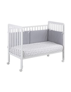 Cuna lateral abatible Bari de IKID blanco natural 2