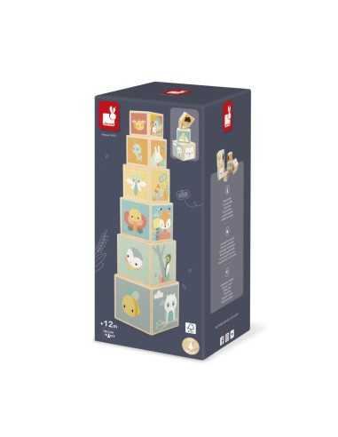 Pirámide de 6 cubos | Janod Pirámide de 6 cubos | Janod