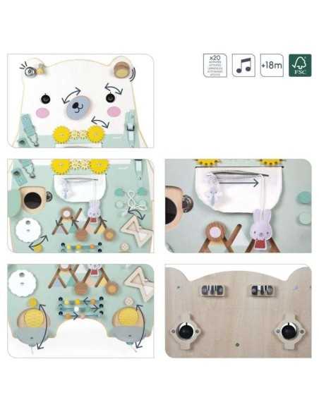 Busy Board Osito de Janod | Tablero de actividades motrices Busy Board Osito de Janod | Tablero de actividades motrices
