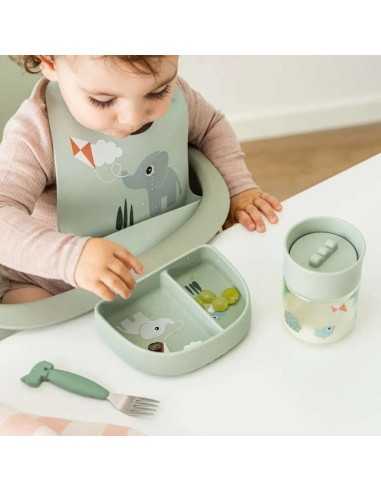 Plato silicona bebé con compartimentos