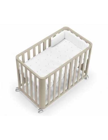 cuna beige con textil sena blanco doco plus