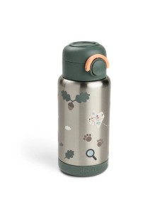 botella termica infantil tiny trails verde done by deer